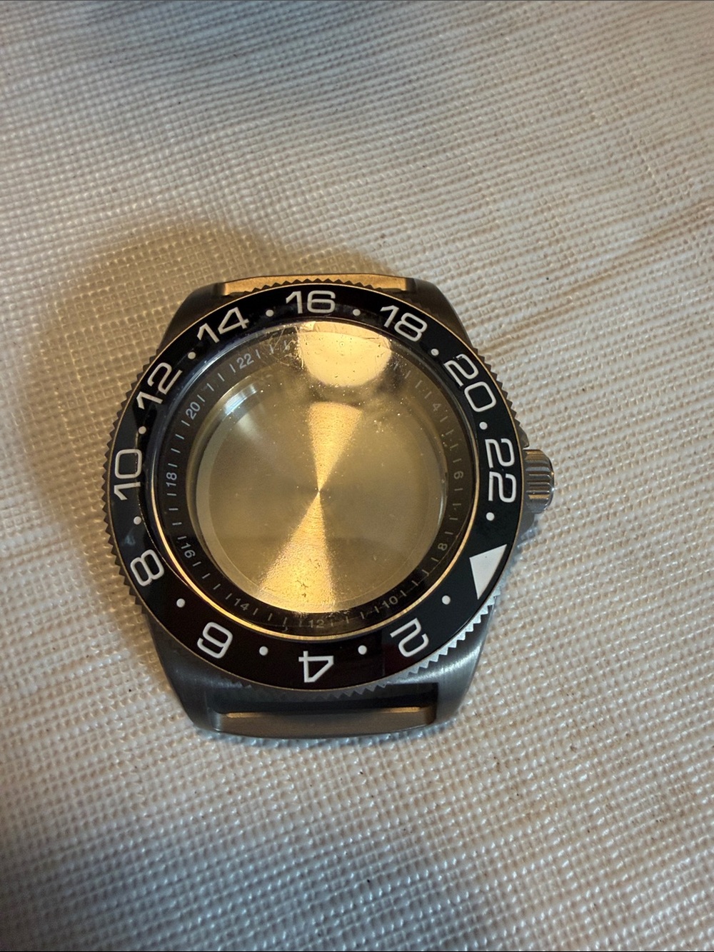 Stainless Steel Black GMT Watch Case - Unbranded